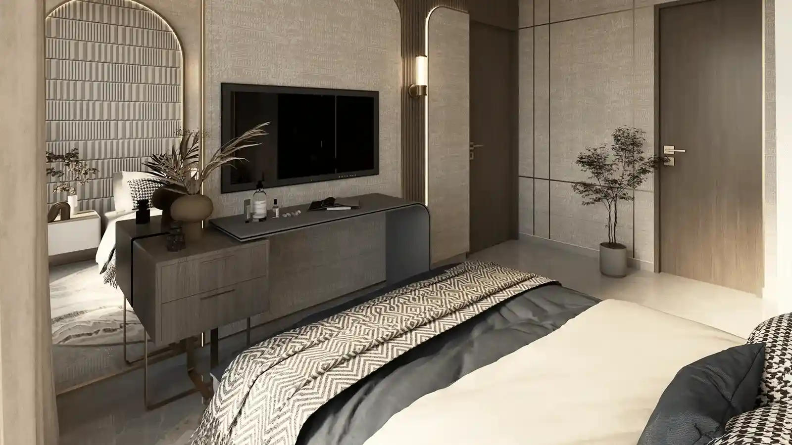 Well-appointed bedroom in SNN Electronic City 3 BHK apartment